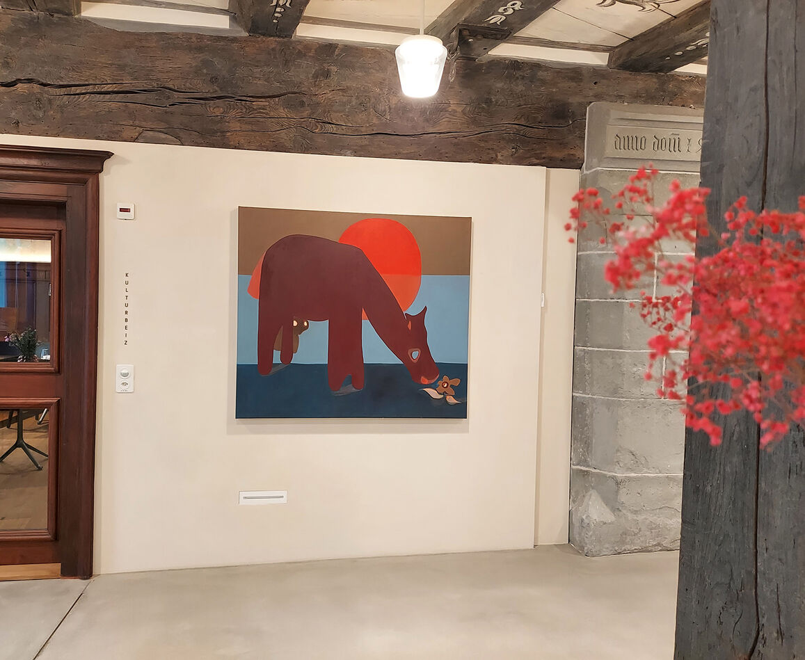 Nadja Kirschgarten, Wenn, 2022, Öl auf Leinwand, 115 × 130 cm 