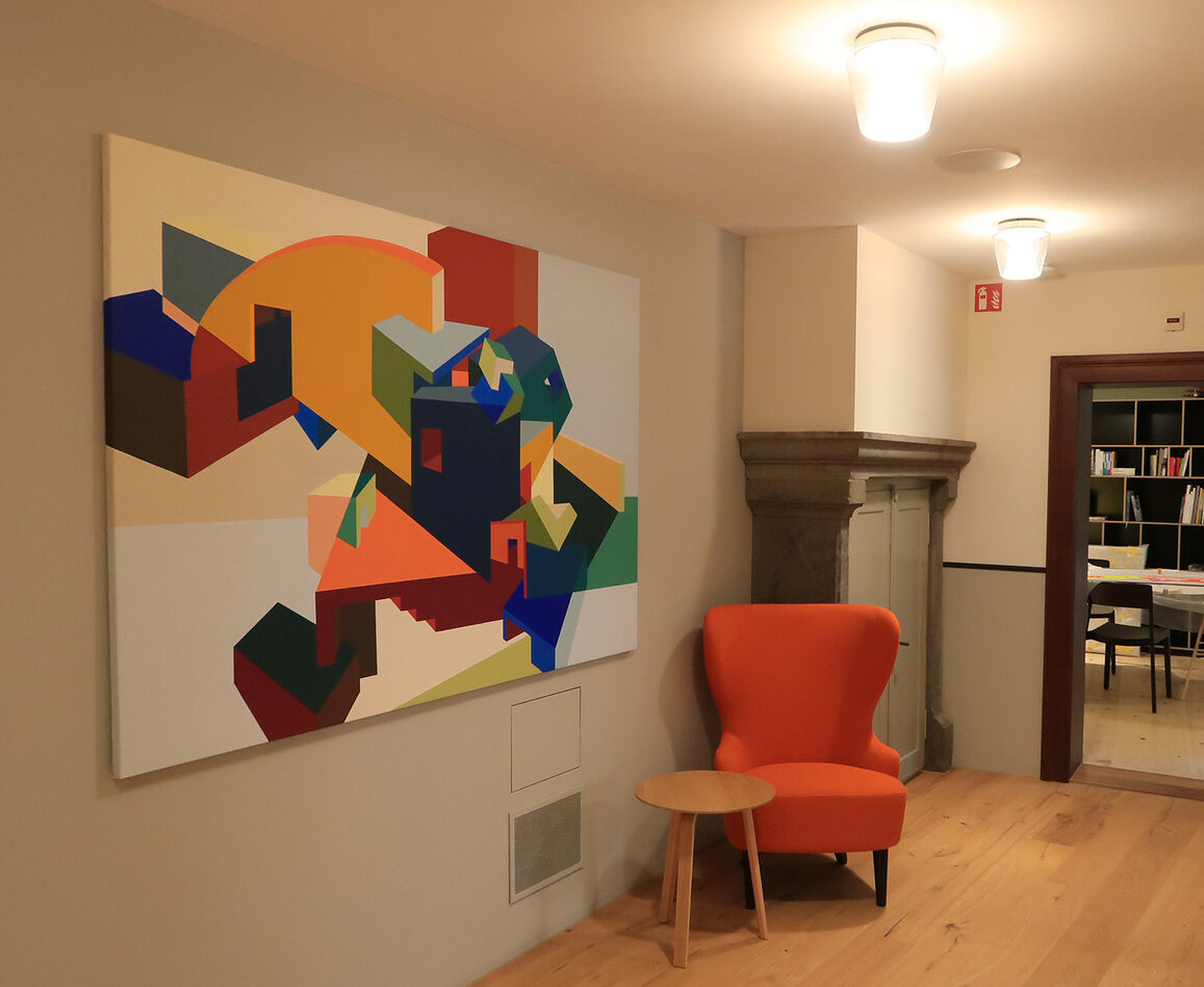 Alexandra Häberli, Innerspace - Verschachteltes Denken III, 2022, Acryl on canvas